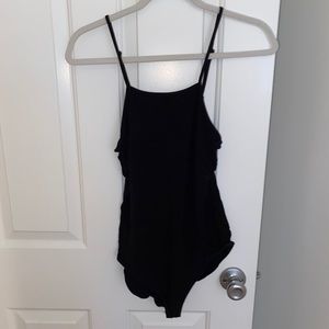 Black tank body suit
